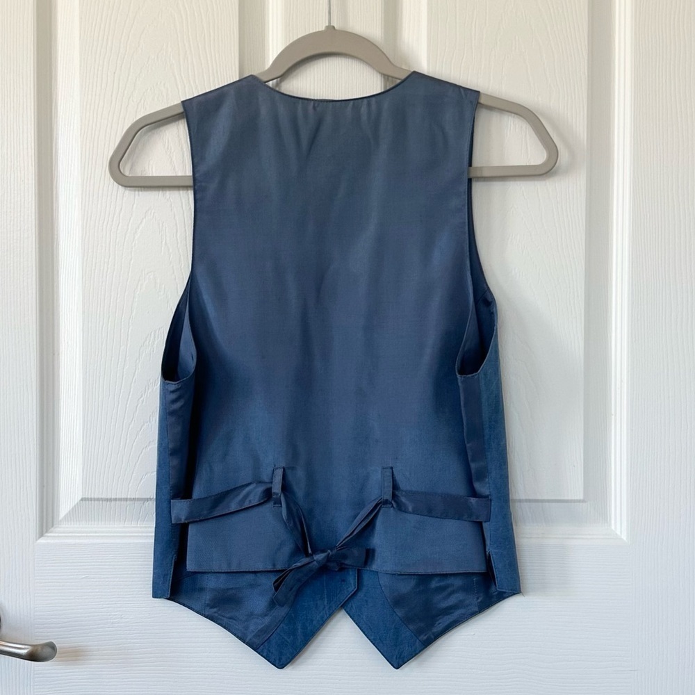 Karen Kane Vintage Coastal Cowgirl Blue Vest - Picture 2 of 7